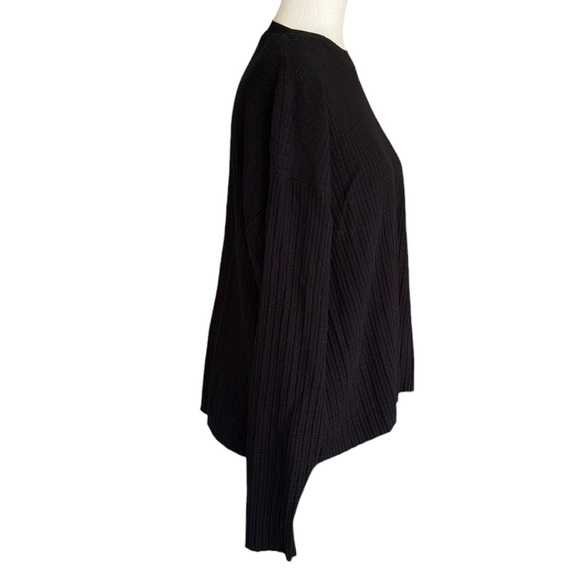 MM LaFleur The Tyler Black Geo Micro Textured Pullover Knit Sweater - M